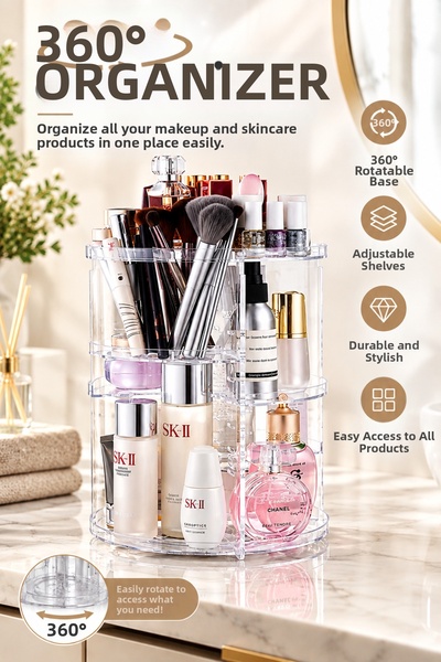 Stile Cucina 360 °   Multipurpose Organizer with Rotating Base – Organizer wi...