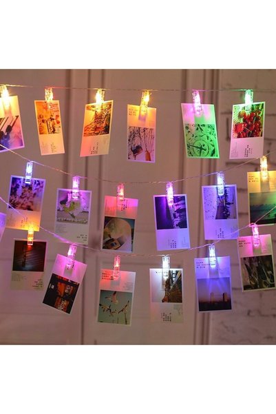 Choice 1.5M 10LEDs RGB 3m 20 LED Photo Clip Fairy String lights Card Holder G...