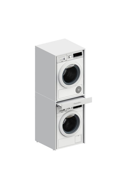 AQUA BAGNO Urban Smartbox Çamaşır ve Kurutma Makinesi Dolabı -Çekmeceli-2 Par...
