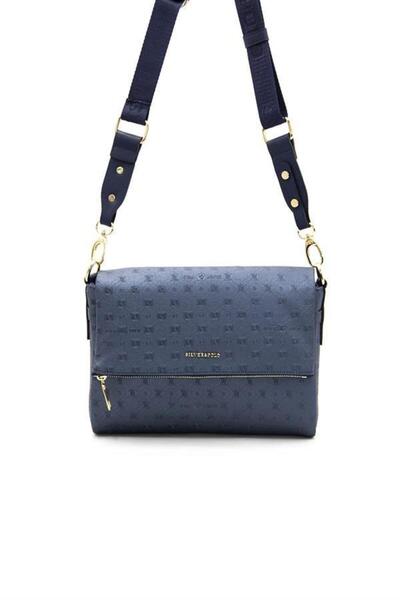 Silver Polo Navy Blue - Women's Crossbody Bag with Navy Blue Logo Sp963