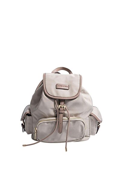 Silver Polo Rucsac de damă din satin bej - nisipiu SP1207