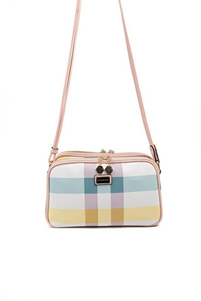 Silver Polo Lila - Pink Plaid Women's Crossbody Bag Sp899
