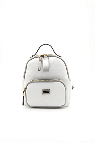 Silver Polo Rucsac pentru femei cu logo alb - gri SP1130