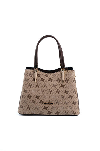 Silver Polo Dark Beige - Brown Sp1205 Women's Handbag