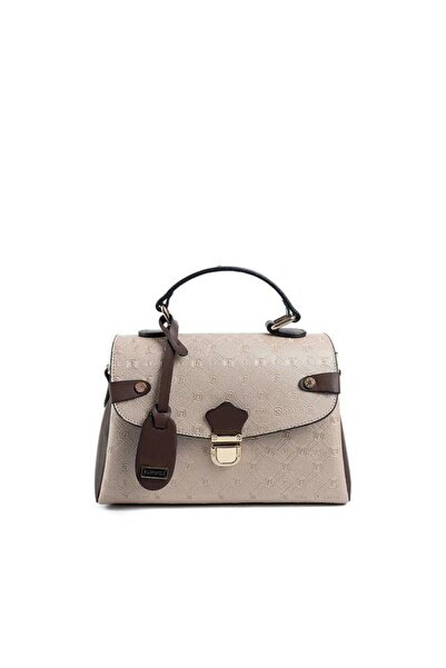 Silver Polo Nut - Brown Logo Women's Handbag Sp1159