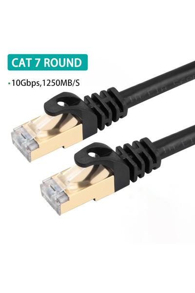 Choice5 كابل إيثرنت دائري بطول 1.5 متر من نوع CAT7، كابل شبكة LAN بسرعة 10 جي...