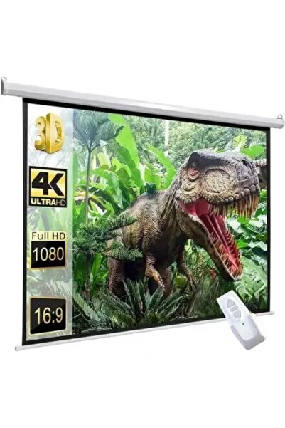 Peak M120 240x200 cm Motorlu Kumandalı Projeksiyon Perdesi-Beyaz Kasa