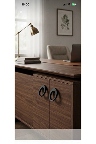 Yc Dekor Inel lateral Negru 32 Mm Mâner Mobilier Bucătărie Country de lux Dul...