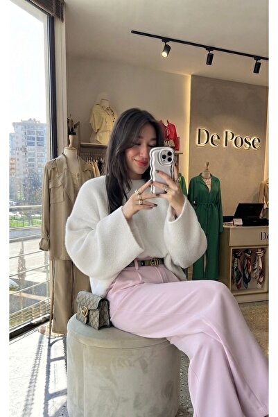 Butik De Pose Kadın Triko Peluş Kazak
