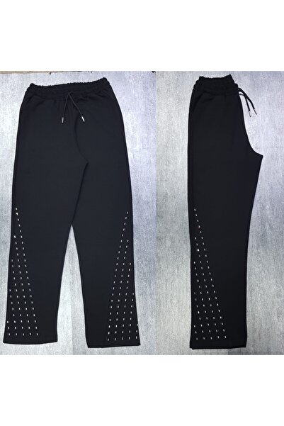 Esina Women's Stone Detailed Pipe Leg Sweatpants