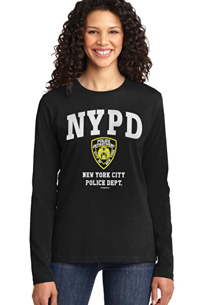 ROCKANDROLL Nypd crna ženska majica dugih rukava od četkastog pamuka, opušten...