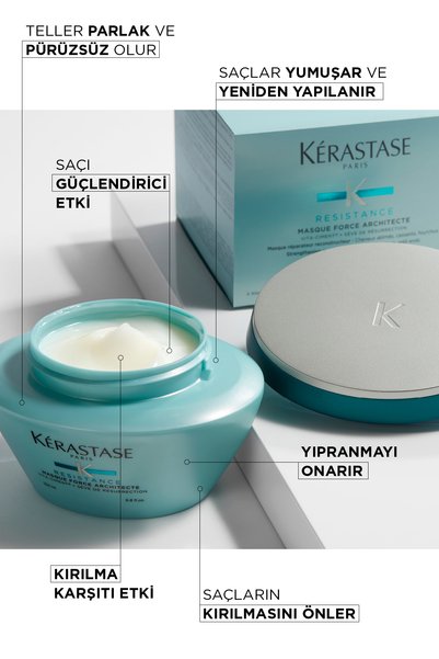 Kerastase Resistance Masque Force Architecte Zayıf Ve Yıpranmış Saçlar Için Onarıcı Maske 200ml