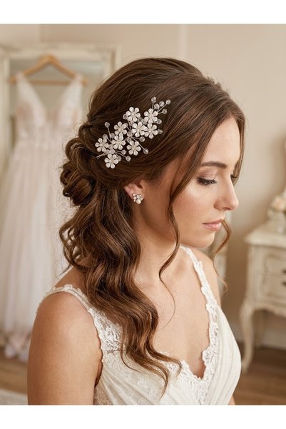 ASİMEL TASARIM Bridal Tiara Hair Accessory Wedding Henna Wedding Promise Engagement Graduation