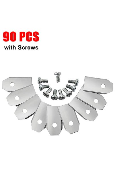 Choice14 APWIKOGER جديد 90 قطعة من شفرات قطع العشب الفضية 18-150 قطعة من الفو...