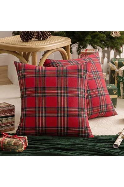 Choice red 45x45cm Christmas Pillow Cases Checkered Cushion Cover Decorative ...