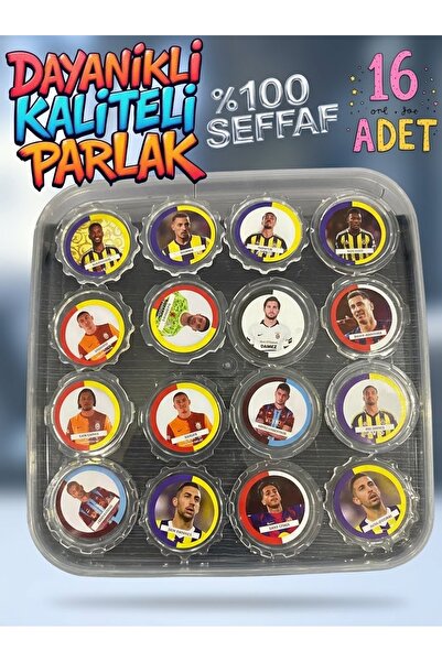MyClean FUTBOLCU CAM TASO BALYOZ TASO ŞEFFAF PARLAK DAYANIKLI KALİTE 16 ADET