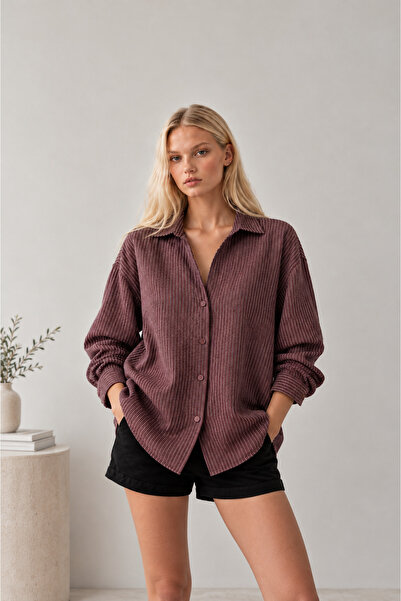 Ezya Collection Oversize Çizgili Gömlek