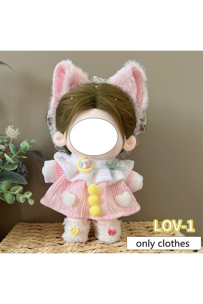 Choice only clothes bear moon for 20cm Cotton Doll Plush Clothes Winter Outfi...
