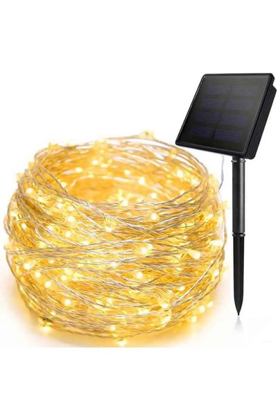 Choice 12M100LED Warm White Solar LED Light Outdoor Waterproof Fairy Lights S...