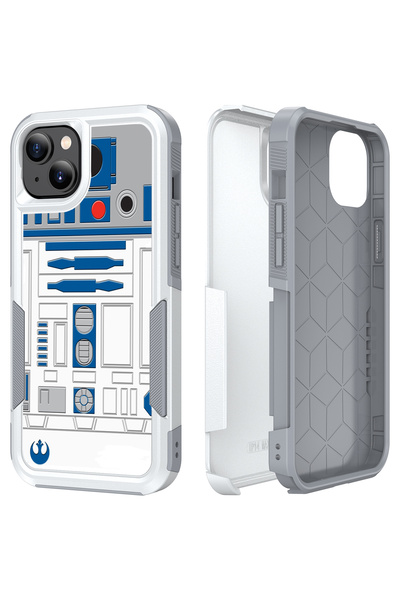 Choice جراب روبوت R2D2 من الكمبيوتر الشخصي + TPU لهاتف iPhone 15 Pro Max لهات...