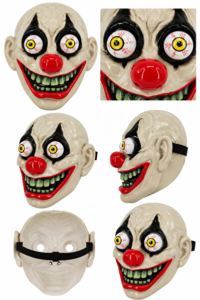 Parti dolabı Halloween Halloween Adult Throwing Big Eye Scary Clown Party Mas...