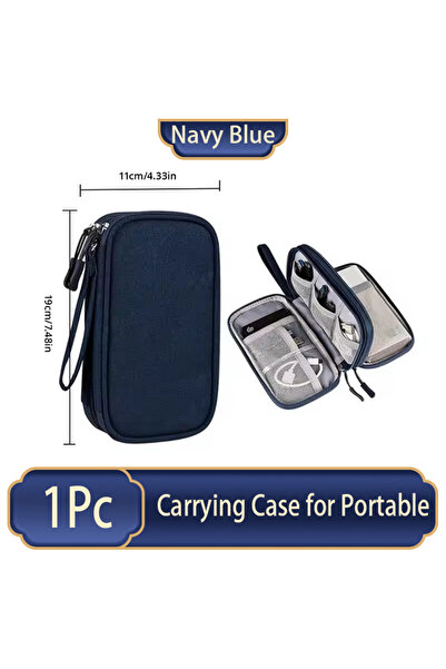 Choice حقيبة تخزين محمولة NavyTravel للمنتجات الرقمية، منظم كابلات USB وسماعا...