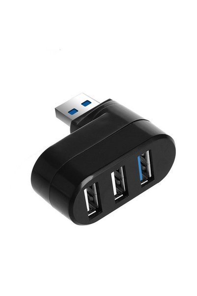 Choice Black-HUB2.0 3 Port Multi 2.0 USB HUB Mini USB Hub High Speed Rotate S...