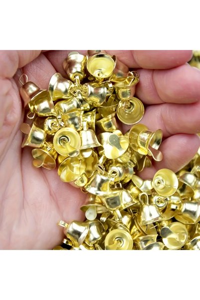 Choice1 50pcs B 2CM 50pcs Golden Bells Classic Metal Sleigh Bells, For Christ...
