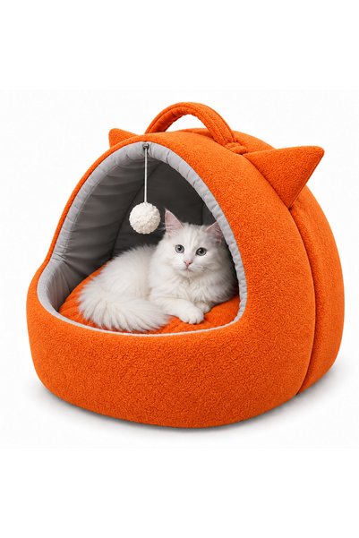 Nerotex Kedi Köpek Yatağı Yuvası Yıkanabilir Kulaklı Neroplrklk2024101