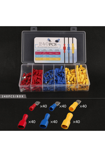 Choice 240PCS Spade 240PCS/Boxed Mixed pack Assorted Insulated Bullet/spade B...