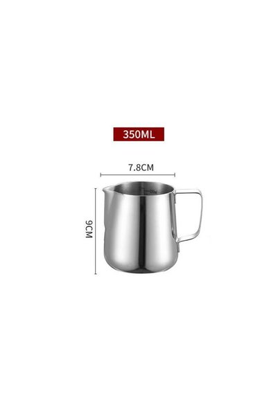 Choice 350ML silver Stainless Steel Scale Lahua Cup 350/600/1000ml Milk Jugs ...