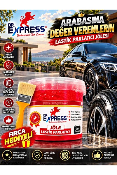 Drexpress Premium Lastik Parlatıcı Jöle 500 ml Parlak Görünüm Uzun Süre Etkil...