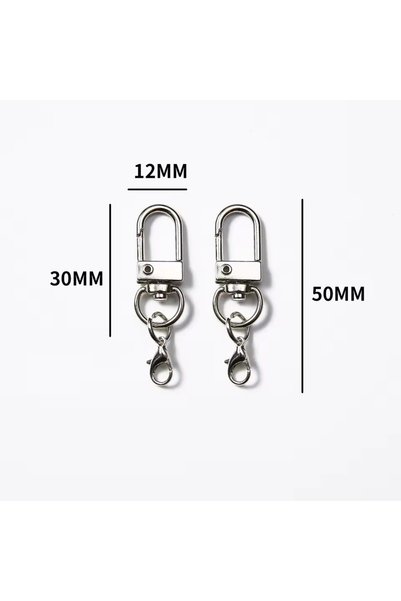 Choice 30x50mm-10pcs silver 10pcs Colorful Carabiner Clasp Hooks Buckle Key C...