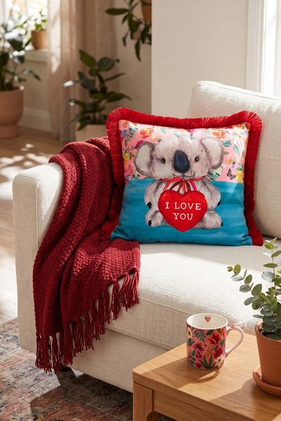 DECO Koala Volim Te Set od Digitalna štampa slatkih Somot Jastuk - Crvena Sa ...