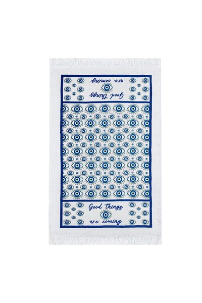 OEM Prosop de Bucatarie din Bumbac Alb Ochi Albastru 60x35cm - Prosoape Imprimeu