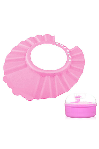 STAR BABiES Kids Shower Cap w/ Powder Puff - 2pcs - Pink