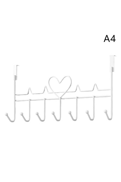 Choice A4 Heart-Shaped Door Behind Hook Storage Wall Hanging Clothes Hanger H...