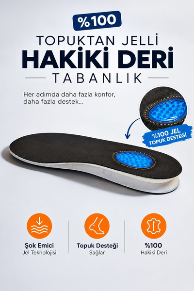 ISPARTALILAR 02HK Hakiki Deri Topuk Jelli Tabanlık