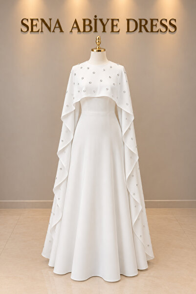 Sena Abiye Dress ASİL BEYAZ ABİYE