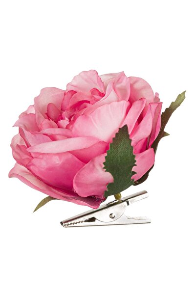 OEM Trandafir Roz cu Clips 8cm - Flori Decorative, Decoratiuni Casa