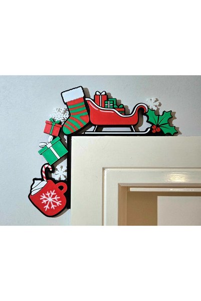 Genel Markalar Yılbaşı Temalı Işık Anahtarı Süsü Sol 3d Baskı Noel Kızak Ve H...