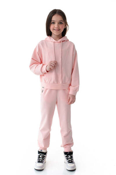 SOLLUXE JOYNIA - Trening din bumbac premium cu hanorac si pantaloni, roz blus...