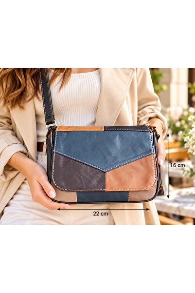 atter Дамска чанта от естествена кожа (22 см x 16 см)