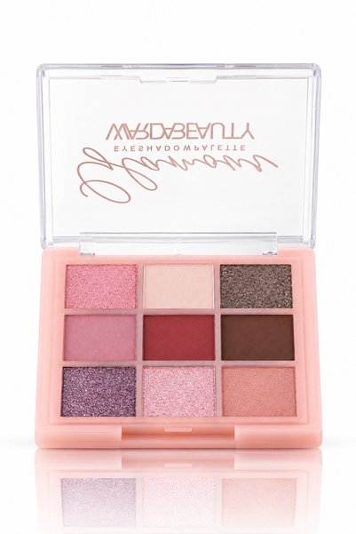 Warda Beauty Glamour Eyeshadow Palette – 9 Versatile Shades with Matte & Shimmer Finishes for Everyday & Glam Looks