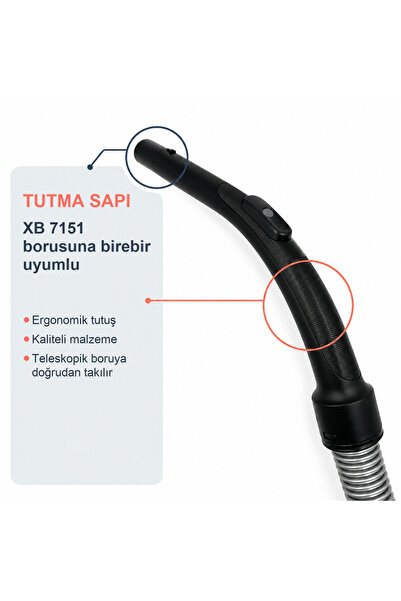 Parmis Philips Uyumlu XB7151 Marathon Daily Süpürge Emiş Hortumu