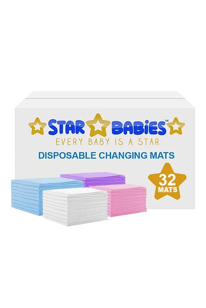 STAR BABiES - Disposable Changing Mats - Color May Vary - 32 Pcs