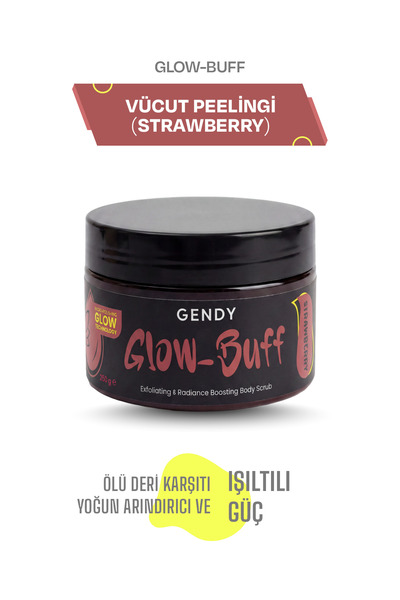 GENDY Glow-Buff Strawberry | Nemlendirici, Besleyici, Batık Giderici ve Arınd...
