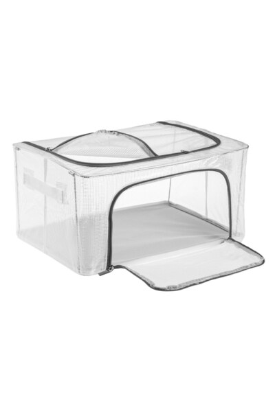 OEM Husă pentru depozitarea hainelor, cu cadru metalic și fermoar, din PVC, t...