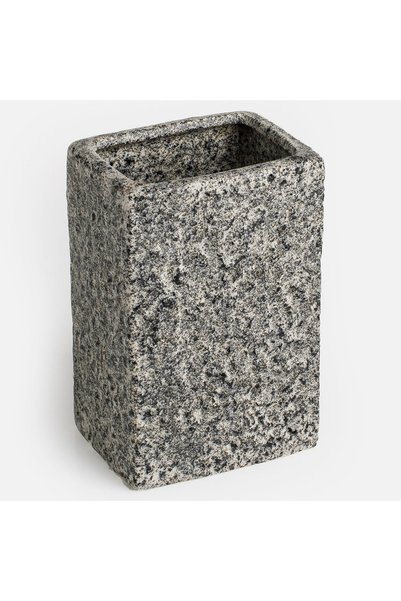 OEM Suport Ceramic cu Textura Piatra pentru Periute de Dinti 7x5,5x11cm