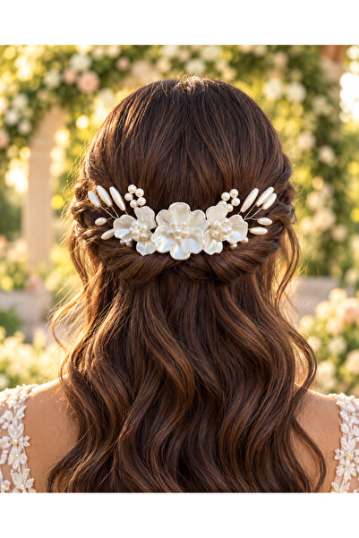 renaitre art Helen Comb Barrette, Bridal Barrette, Special Occasion Barrette,...